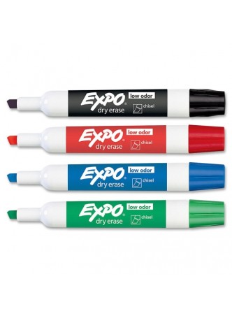 Expo 80174 Dry Erase Markers, Assorted, Pack of 4